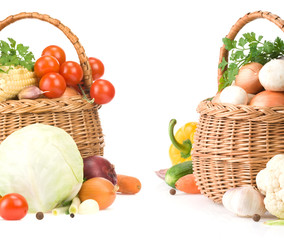 Canvas Print - vegetable food in basket