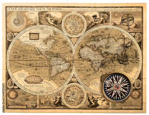 Dekoracja na wymiar  stara-mapa-1626