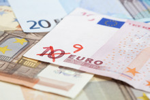 Inflation Concept With Euro Money