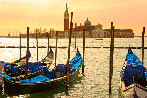 Board z aluminiowym obramowaniem Wenecja, widok san giorgio maggiore od san marco.