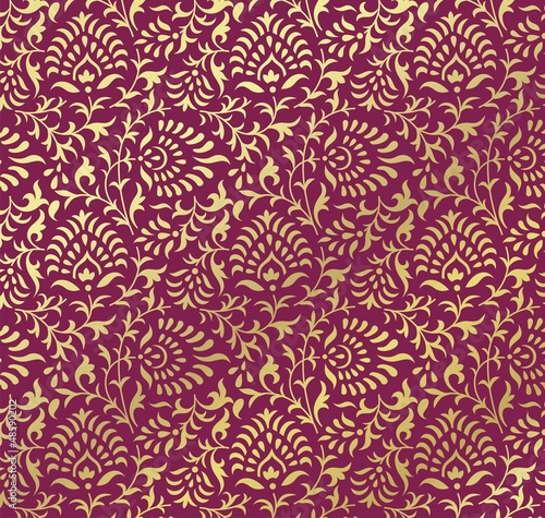 Tapeta ścienna Paisley kwiatowy wzór, tekstylia, Radżastan, królewskie Indie
