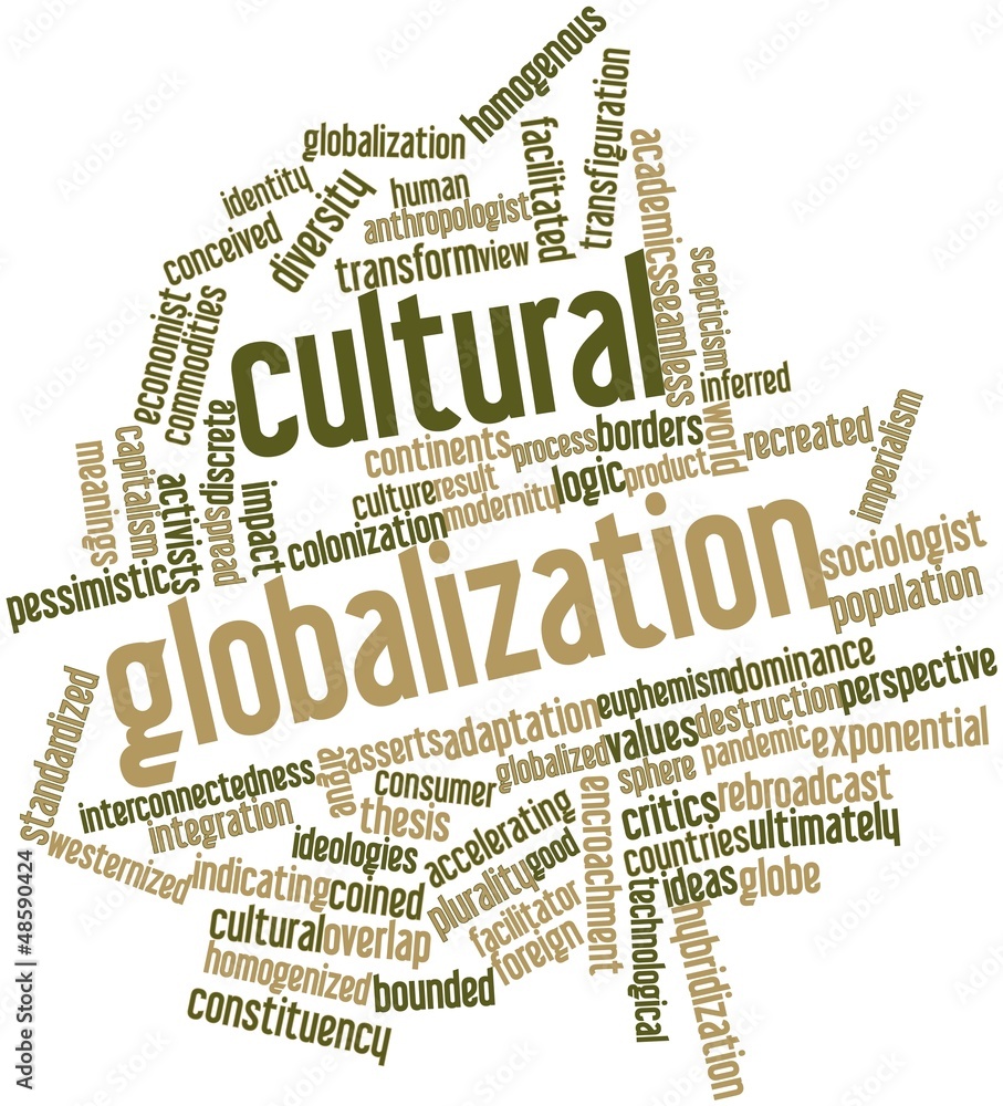 Word cloud for Cultural globalization Stock Illustration | Adobe Stock
