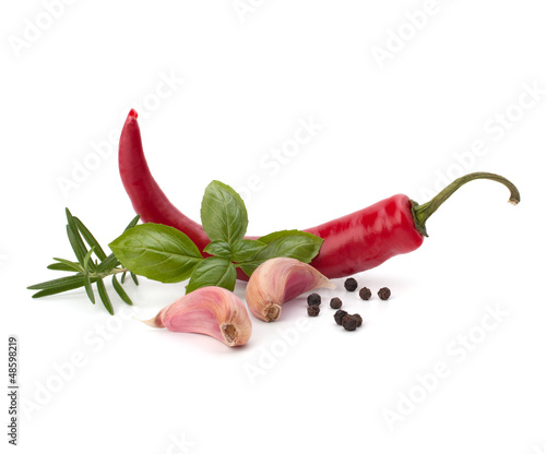 Naklejka na szybę Papryczka chili i przyprawy
