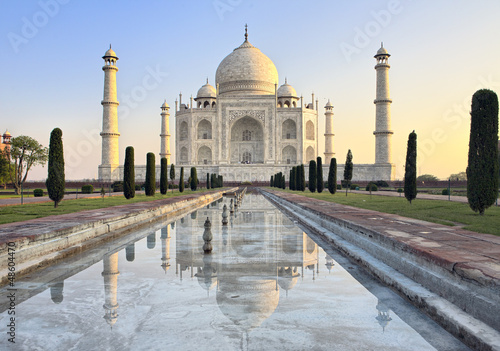Fotoboard na płycie Taj Mahal o wschodzie słońca