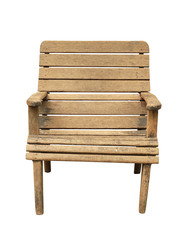 Wall Mural - Vintage wooden armchair isolated on white background