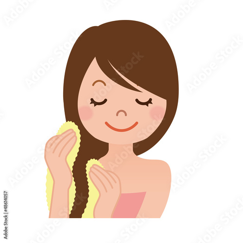 お風呂上がりの女性 Stock イラスト Adobe Stock