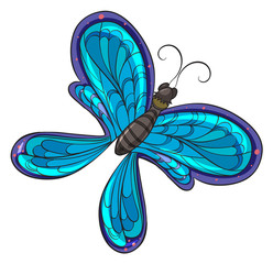 Sticker - A colorful butterfly