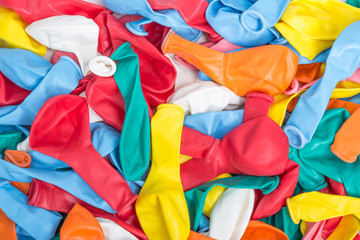 Colorful background of empty balloons