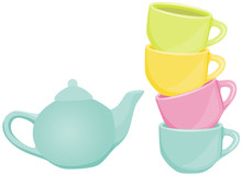 Tea Set - Cups And Teapot