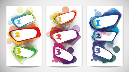 Abstract Web Banners with numbers.