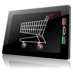 Smart Phone Tablet with Shopping Cart-Carrello Spesa in Computer