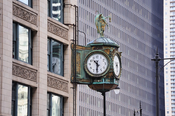 Wall Mural - Chicago downtown street view