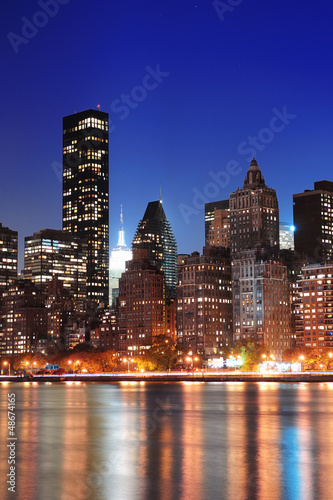 Plakat na papierze fotorealistycznym Panoramę Nowego Jorku manhattan midtown