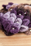 Fototapeta Lawenda - Colorful knitted scarf