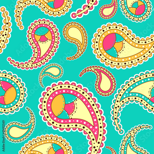 Tapeta ścienna Jasny wzór bez szwu paisley