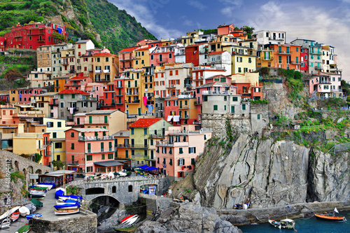 Foto-Lamellenvorhang - scenic Italy. Monarolla village, Cinque terre (von Freesurf)