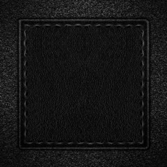 Canvas Print - black leather background