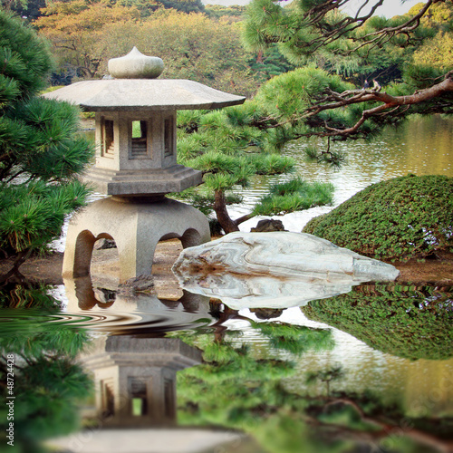 Naklejka - mata magnetyczna na lodówkę Jardin zen japonais