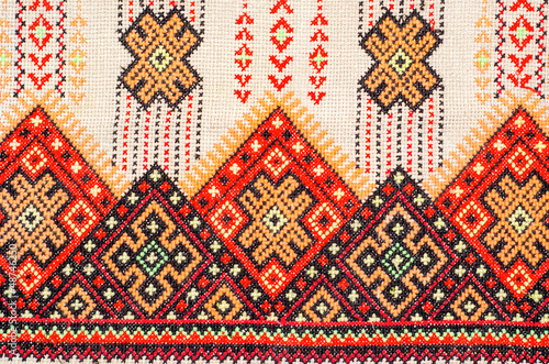 Naklejka dekoracyjna embroidered good by cross-stitch pattern