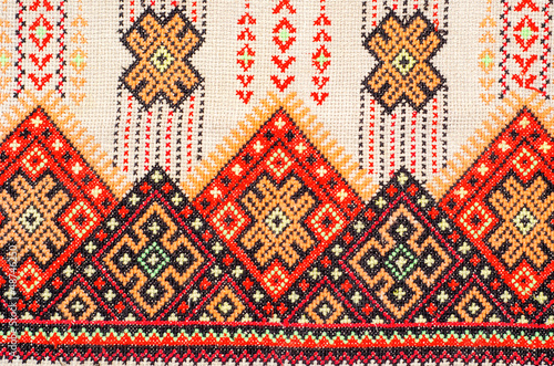 Naklejka na kafelki embroidered good by cross-stitch pattern