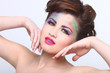 © Katrina Brown - Beautiful Woman With Colorful Creative Cosmetics