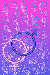 Wall Mural - Male and Female Gender Symbols