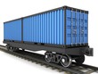 Railway wagon for transportation of containers