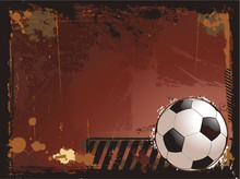 Grunge Soccer Background Illustration Eps 10