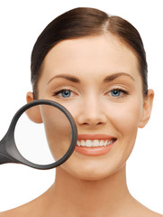 Poster - woman with magnifying glass