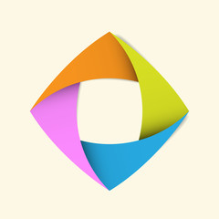Wall Mural - abstract origami banner background.