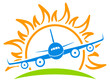 Flugzeug und Sonne - Firmenzeichen, Logo