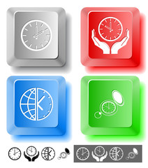 Poster - Business icon set.  Computer keys. Vector illustration.