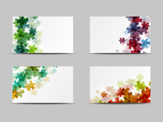 Wall Mural - Set of vector business cards