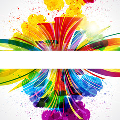Aufkleber - Abstract background forming by watercolor paint splashes.