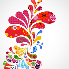Aufkleber - Floral and ornamental item background.