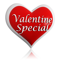 Wall Mural - valentine special red heart banner