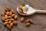 Almonds with a wooden spoon II
