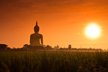 Big Buddha Statue At Wat Muang, Thailand