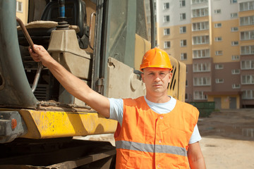 Wall Mural - Portrait of tractor operator