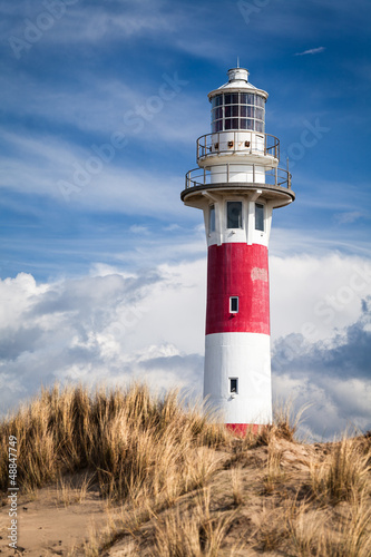 Obraz na płótnie canvas trzyczęściowy "tryptyk" Latarnia morska w nieuwpoort. 