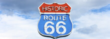 Panoramic View Of Famous Route 66 Sign