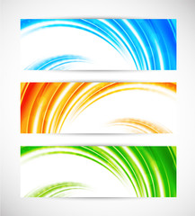 collection of bright banners