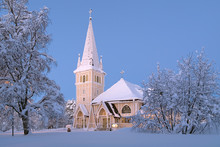 Arvidsjaur Church In Winter, Sweden