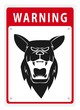 Warning Sign Shepherd Dog