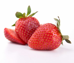 isolated strawberries