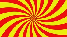 Rotating Vortex With Red And Yellow Stripes