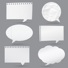 Wall Mural - collection of note papers background.