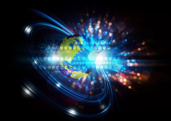 Wall Mural - global network digital background