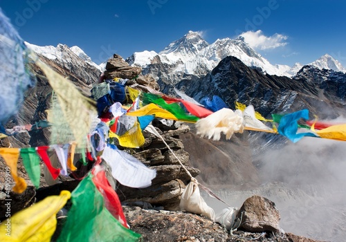 Obraz na płótnie canvas Widok Everest z gokyo ri