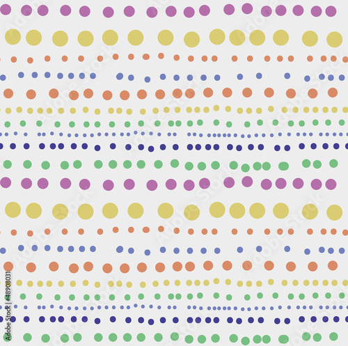 Fototapeta na wymiar Colorful seamless pattern with dots. Polka dot